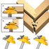 YHSITFNG 45 1/4 Inch 1/2", 5/8", 3/4" (3) Degree Lock Miter Router Bit, Shank, Cutting Height Joint Router Bits