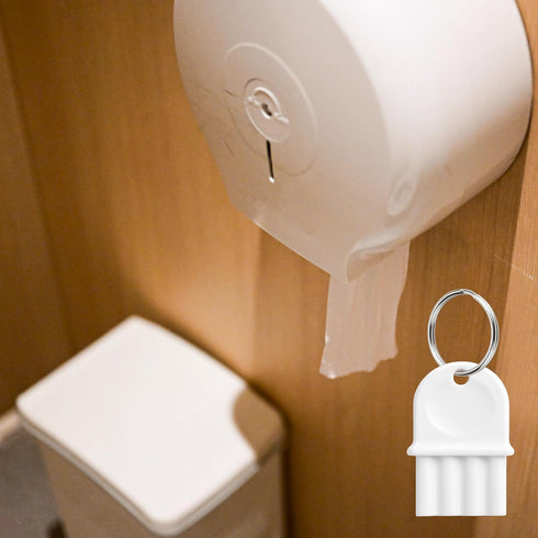 KH866 6 Pack Commercial Universal Toilet & Paper Towel Dispenser Keys White Tissue Hard Plastic Waffle Replacement