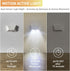 RADIXIUM 2 Pack 3-Way White Motion Sensor Keyhole Light - Automatic on/Off Infrared LED, Suitable for Front Doors