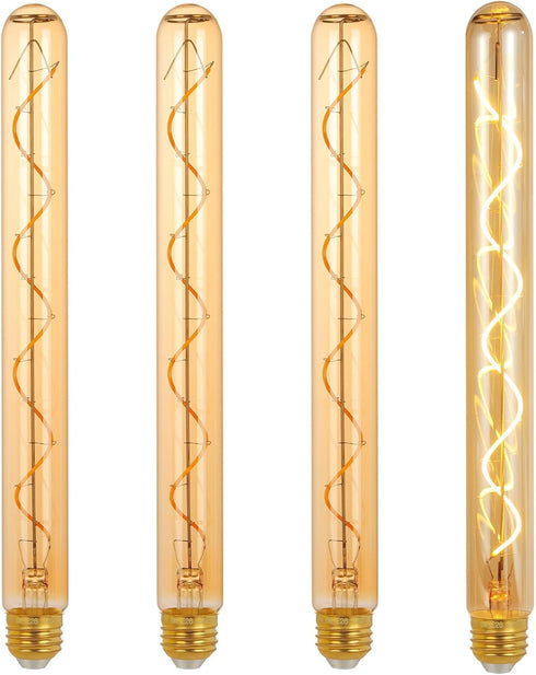 Decoaui E26 T10 12 Inch Long Tubular LED Edison Bulbs, 6W(60W Eqv) 120V,