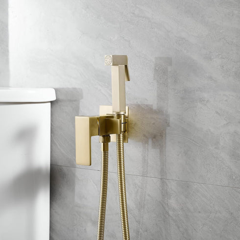 Set Homevacious Bidet Sprayer for Toilet Adjustable Water Pressure Square Brass Bidet Attachment for Feminine Pets
