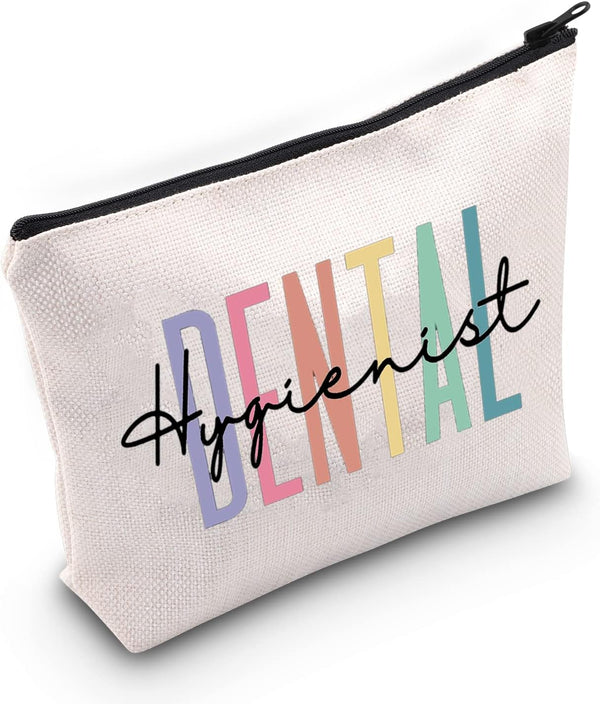 BLUPARK Dental Hygienist Makeup Bag - Dental Gift Zipper Pouch for Dentist Graduation, Dental Hygienist