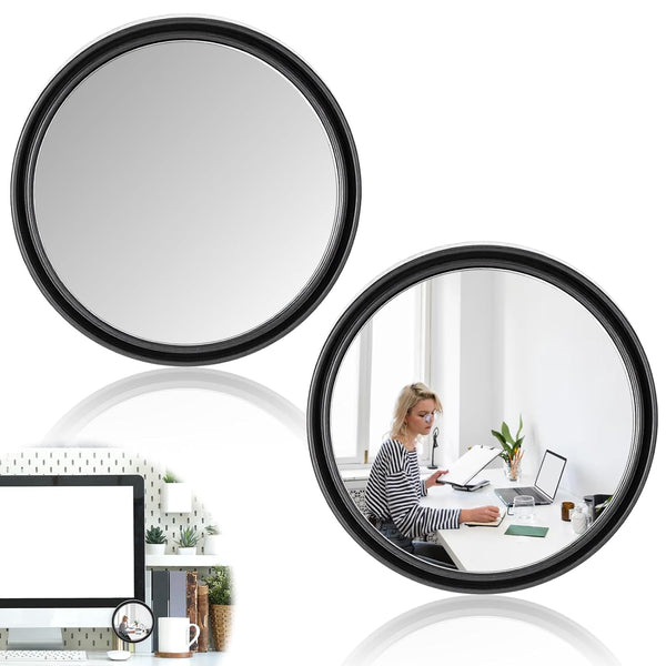 Lusofie 2 Pcs Cubicle Mirror, Adjustable Cubicle Mirror to See Behind You, 2.24