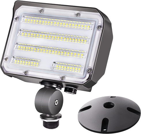30W LED Flood Light with Knuckle, Outdoor Security Fixture Light with Dusk-to-Dawn