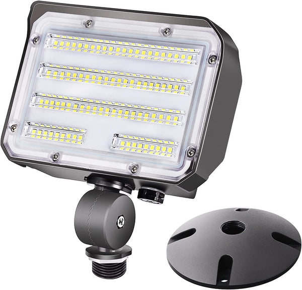 30W LED Flood Light with Knuckle, Outdoor Security Fixture Light with Dusk-to-Dawn