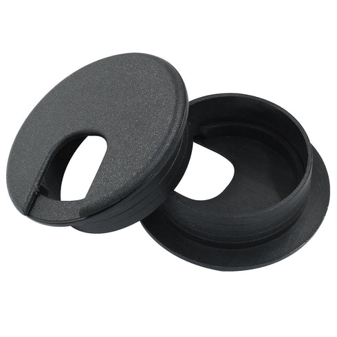 Dijedev 2" Grommet 2pcs Grommet Desk Black, Desk Table Plastic Cable Hole Cover pc Computer Desk Round Wire, Table Cord