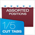 Pendaflex Esselte PFX415315BUR Reinforced Hanging Folders, Legal Size, Burgundy, 1/5 Cut, 25/BX (4153 1/5 BUR)