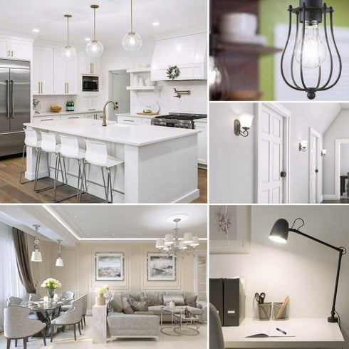 DONDDA E26 Bulb A15 Bulb 4W 40 Bulb Dimmable AC120V 4000K E26 Bulbs 40 400lm 6Pack Frosted Edison Light Equal watt