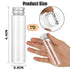 50 PCS 50 ML Clear Plastic Test Tubes with Screw Caps Flat-Bottomed Bath Salt Containers for Candy Gumball Plant Propagation Jewelry