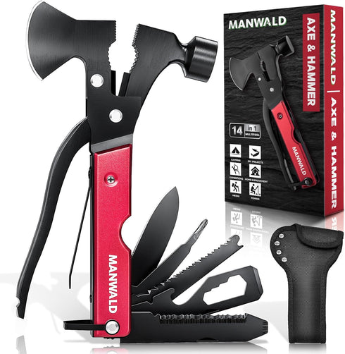 15 in 1 Multitool Axe Hatchet, Valentines Day Gifts for Him Adults,