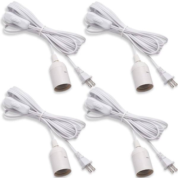 UL 15Ft Extension Hanging Lantern Cord Cable JACKYLED 4-Pack 360W with E26