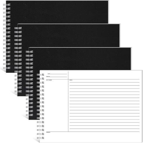 Glenmal 4 Pack Note Taking Notebook, 320 Sheets, 6 x 8.5 Inches, Single Sided Printed Spiral Steno Pads