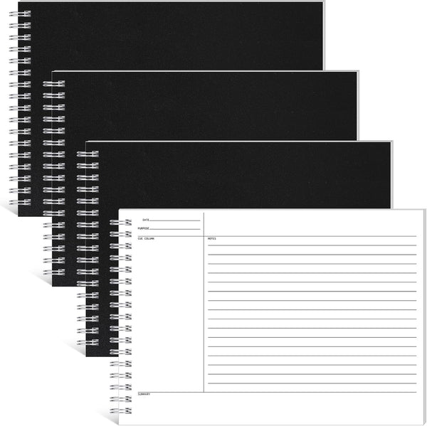 Glenmal 4 Pack Note Taking Notebook, 320 Sheets, 6 x 8.5 Inches, Single Sided Printed Spiral Steno Pads