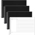 Glenmal 4 Pack Note Taking Notebook, 320 Sheets, 6 x 8.5 Inches, Single Sided Printed Spiral Steno Pads