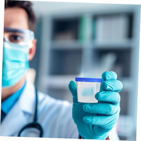 30Pcs Sputum Cups with Covers Sample Containers for Laboratory Testing Lightweight and Convenient Random Color