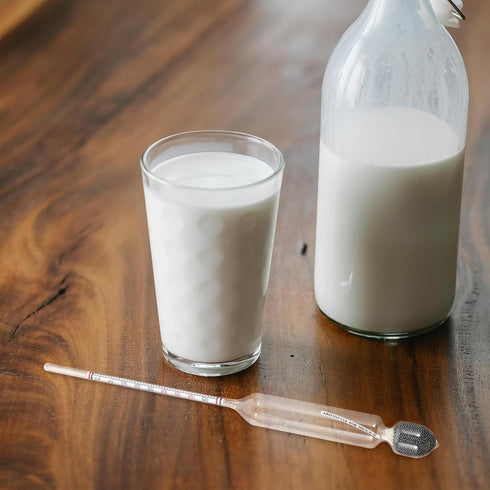 0-40 Yardwe Milk Lactometer Hydrometer Scale for Home and Kitchen Milk Density Testing Glass Hydrometer Tool for Dairy