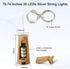 Generic Cork-10 Pack 78.74 Inches 20 Wine Bottle Lights with LED Battery Drive Waterproof Silver Wire Mini Bottle Lamp