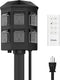 Tiffcofio Outdoor Power Stake Timer, 100FT Remote Control, Dusk to Dawn Christmas Light