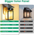 3 IP65 E26 Bulb Solar Porch Lights Outdoor, Dusk to Dawn & Motion Sensor Wall Light with Lantern Shape, Modes