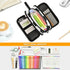 XUWU Soccer Ball Large Capacity Pencil Case, 3 Compartment Pencil Pouch for Office School, Large Storage Bag