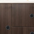 2Pcs SOLUSTRE Leather Cabinet Pulls Handles, Single-Hole Round Drawer Pulls for Cabinets, Dressers, and Bedside Tables