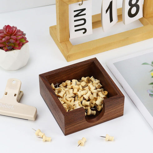 MultiBey Sticky Notes Memo Pad Holder Dispenser, Walnut Desk Supplies Organizer for Office, Home, Schools