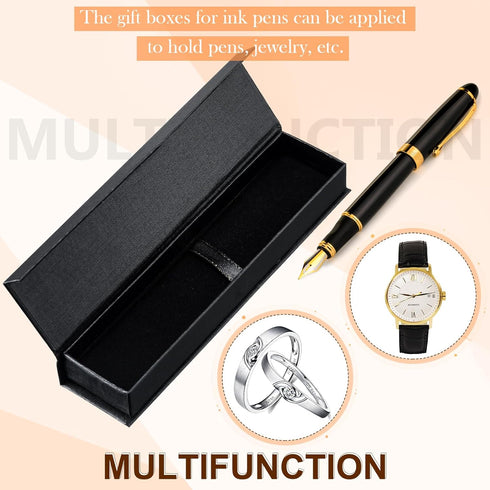 Gersoniel Empty Black Gift Box for Pen Jewelry Ballpoint Pen Case with Cushion for Business Office Supplies (40 Pcs)