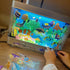 XiaYiTL 80s Fake Fish Tank Lamp - Moving Aquarium Night Light with Virtual Ocean Effect, Retro Design for Adult