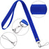 Wisdompro 3 Pack 19 inch Nylon Neck Lanyard Strap with Metal Hook for Keys, ID Badges, Black, Red, Blue
