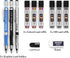 Nicpro 11 Pieces Colors 2mm Mechanical Pencil Set, 3 PCS Carpenter Drafting Pencil for Art Drawing, 2B Refill
