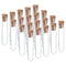 PATIKIL 3ml Plastic Test Tubes with Cork Stoppers - 20Pcs for Scientific Party Decoration and Storage