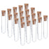 PATIKIL 3ml Plastic Test Tubes with Cork Stoppers - 20Pcs for Scientific Party Decoration and Storage