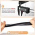Tenare 4 Pieces Hanging File Rails, PVC Black, 15.8 Inch Long, 1/2 Inch Drawer Sides, Organized File System