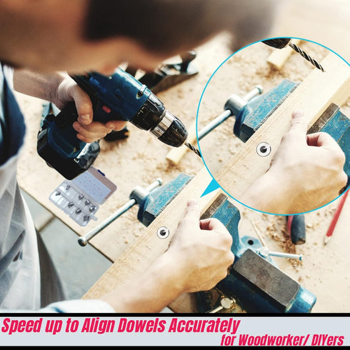 Dowel Centers, Stainless Steel Dowel Center Transfer Plugs 10PCS with 5 Sizes of Dowel Centering Pins Joinery