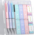 Four Candies Pastel Mechanical Pencil Set, 3PCS 0.5mm Pencils with 360PCS HB Lead Refills, 3PCS Erasers for Drawing