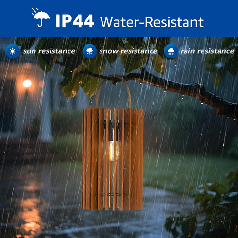 2-Pack Solar Lanterns Outdoor Hanging Portable Table Top Decorative Lamp DIY Lantern Lights Water-Resistant for Outside