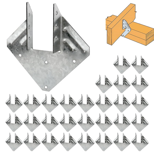 CNQLIS 18-Gauge Hurricane Tie, Heavy Duty Joist Hangers, 1.2mm for Roofing Trusses, 30 Pcs