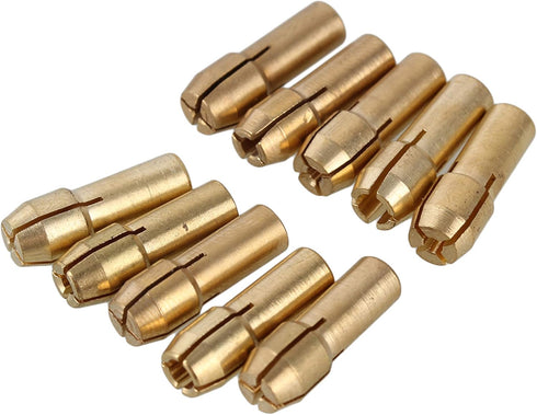 CNBTR 0.5-3.2mm Brass Collet Drill Chuck for Rotary Tools, Pack of 10