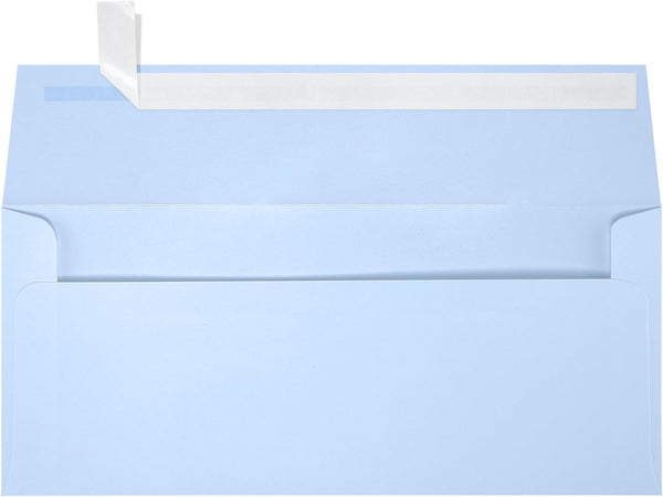 LUXPaper #9 Slimline Invitation Envelopes | 3 7/8" x 8 7/8" | Baby Blue | Peel & Press | 80lb. Text | 50 Qty