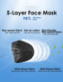 KN95 5 Efficiency95% HUHETA Mask, Ply Protective Dispoasable Masks Filter