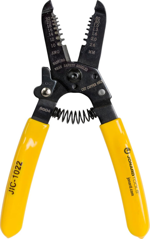 Jonard Tools JIC-1022 10-22 AWG Wire Stripper and Cutter, 6-3/4" Length