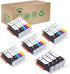 PGI-250XL CLI-251XL High Yield Replacement Ink Cartridges, 24 Pack for Pixma Printers