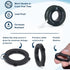Morvat 30 Rubber Washers & 2 Rolls PTFE Teflon Plumbing Tape for Garden Hose, Leak Free Seal