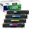 Toner Cartridge Replacement for HP 202X CF500X CF500A 202A for Color Pro MFP M281fdw M254dw (4-Pack)