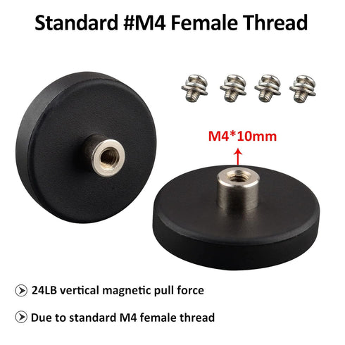 ULIBERMAGNET 4Pack Anti-Scratch Neodymium Magnet with Rubber Coated, Super Strong Magnetic Mounting for Tools