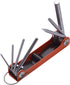 Edward Tools Folding Allen Wrench Set - Heavy Duty Chrome Vanadium Steel with Phillips and Flathead Screwdriver