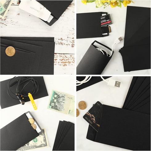 Granhoolm 50 Pack Large Cash Envelopes 3.5 x 6.5 inch for Savings Plan, Coin, Seed, Credit Card, Check