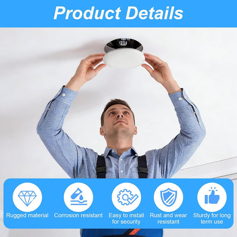 Elegaperma Electrical Box Cover, Ceiling Cover, Round Ceiling Hole Cover Plate with Mounting Bracket for Light Fixtures