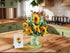 Sharonlily 3D Sunflower Bouquet Greeting Card, Forever flower Pop Up Bouquet Card with Blank Note & Envelope, Handmade