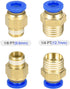 uxcell Air Compressor Tube 4mm(5/32'') ID x 6mm(1/4'') OD x 10m/32.8Ft Blue Pneumatic Hose with 2 Connect Fittings